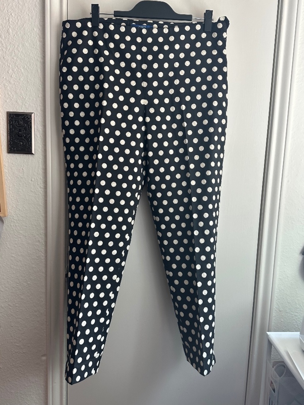 Talbots B&W polka dot pant